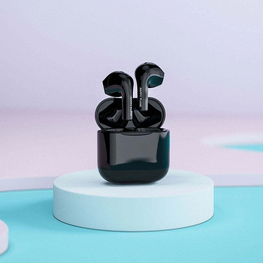 Happy Plugs Joy Belaidės ausinės, juodos spalvos