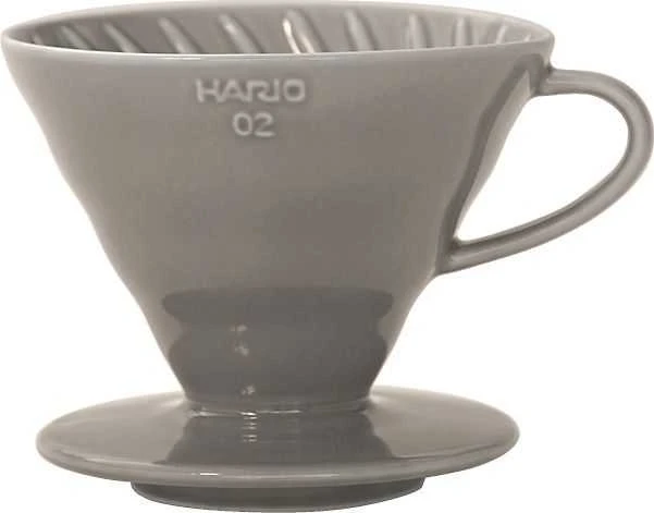 Hario V60 Dripper 02 keramikinis kavos filtras, pilkas