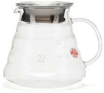 Hario V60-02 stiklinis kavinukas su dangteliu