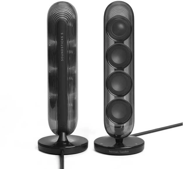 „Harman Kardon SoundSticks 5“ „Bluetooth“ garsiakalbiai, juodi