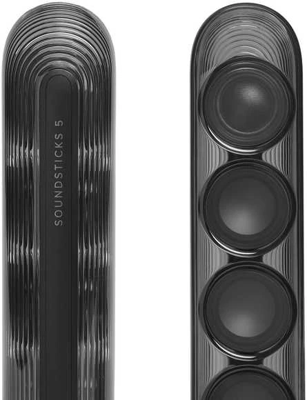 „Harman Kardon SoundSticks 5“ „Bluetooth“ garsiakalbiai, juodi