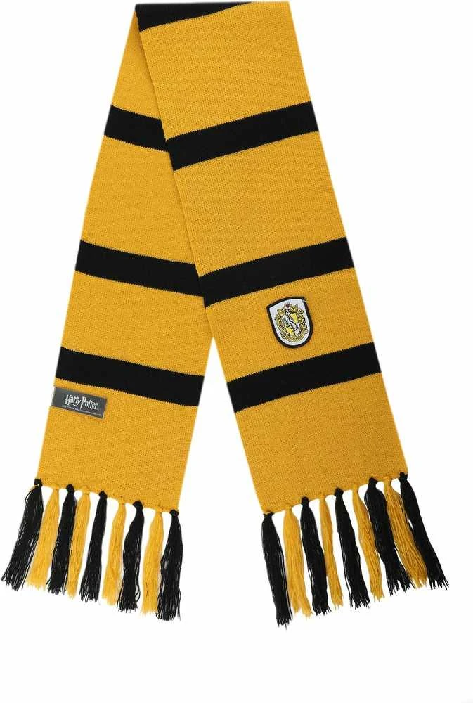 Hufflepuff koledžo megzta skara su kutais