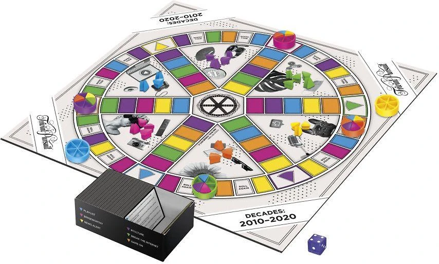 „HASBRO GAMING“ išleido „Trivial Pursuit“ dešimtmečius nuo 2010 iki 2020 m.