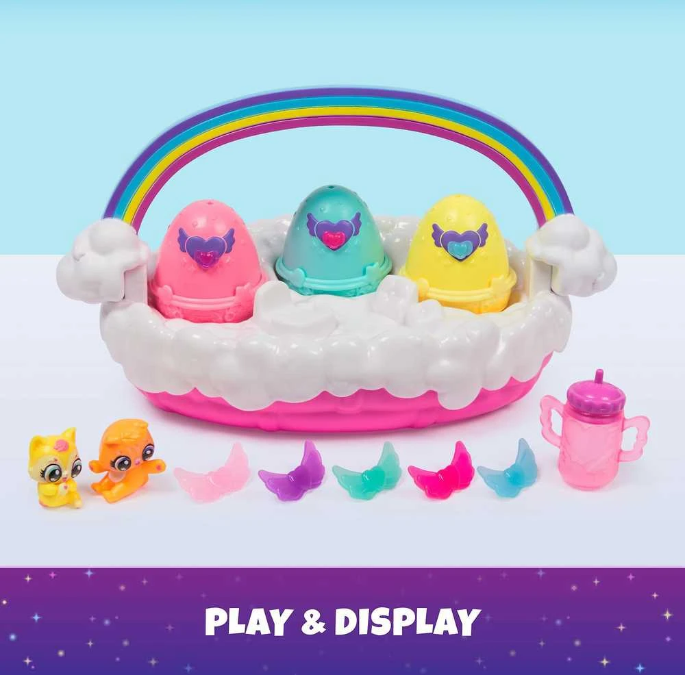 Žaislinis krepšelis Hatchimals Alive Neon Rainbow