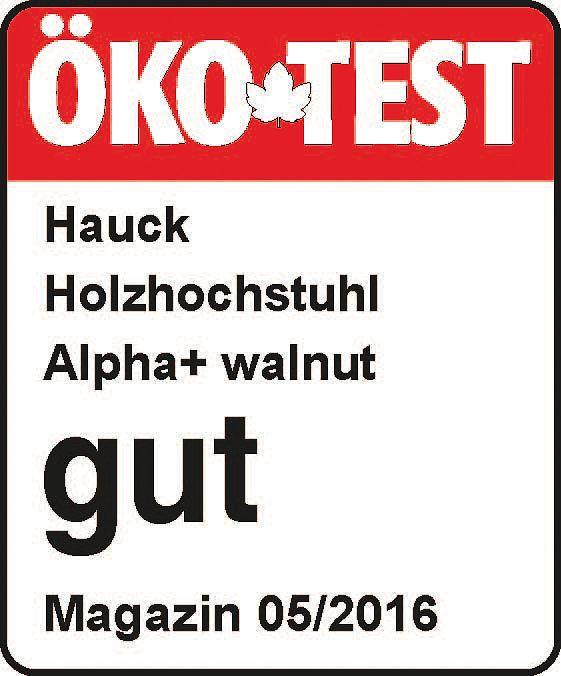 Hauck Alpha +B medinė maitinimo kėdutė, reguliuojama, tvirta galvos juosta