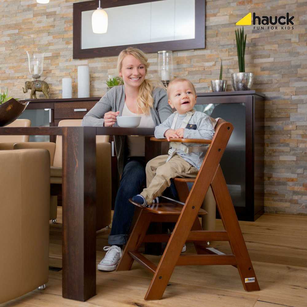 Hauck Alpha +B medinė maitinimo kėdutė, reguliuojama, tvirta galvos juosta