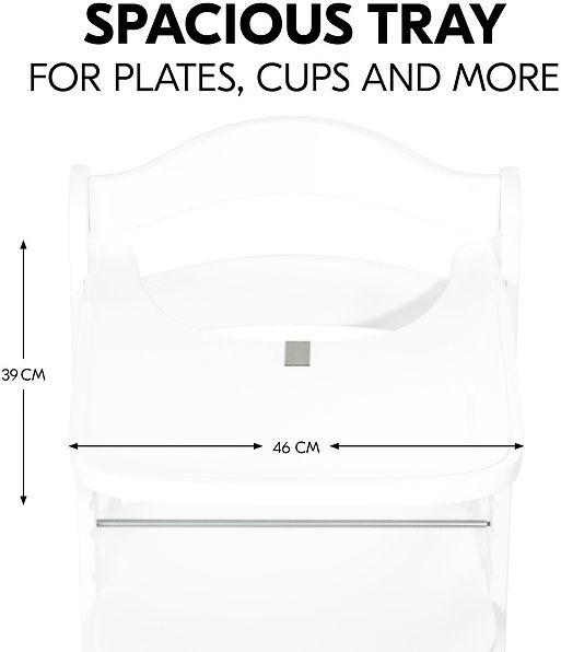 Padėklas Hauck Alpha Wooden Tray Alpha+ Beta+ kėdei, baltas