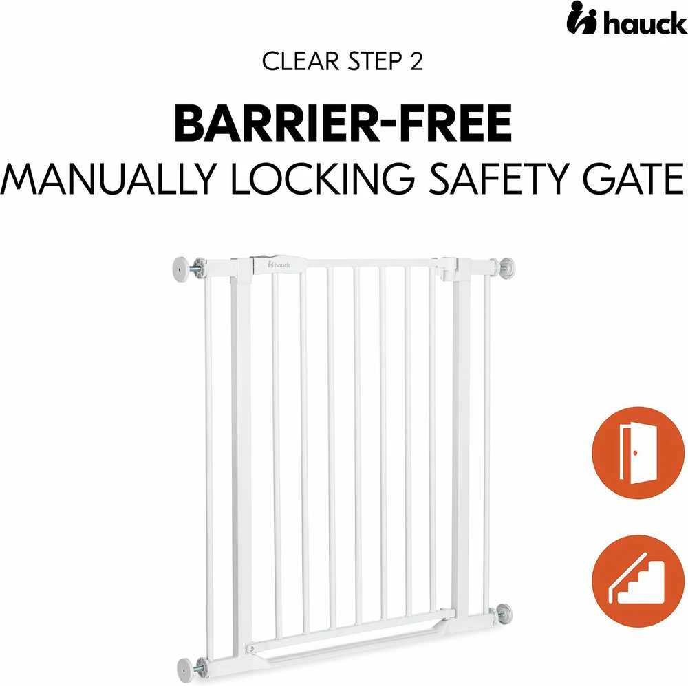 Hauck Clear Step 2 -turvaportti, 75 - 80 cm, valkoinen