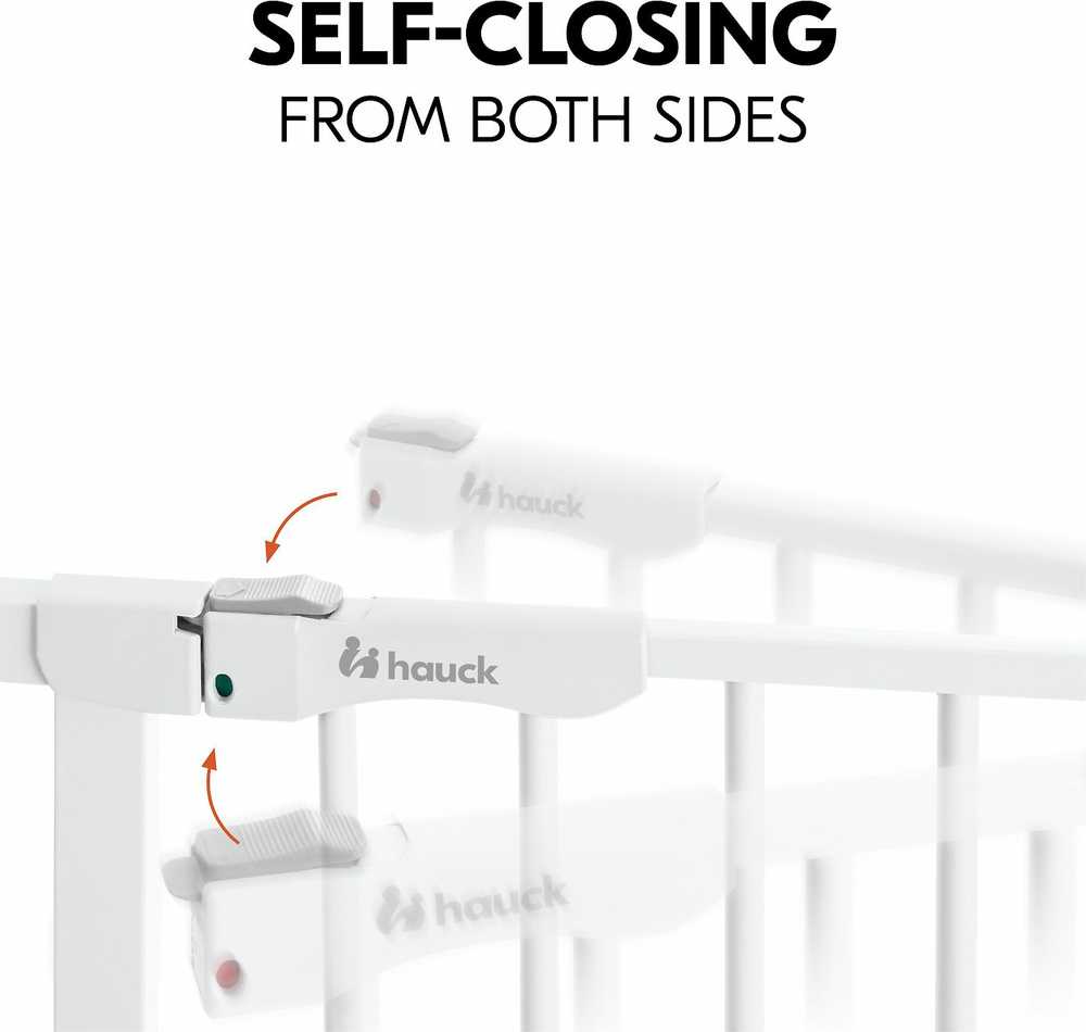 Hauck Clear Step Autoclose 2 apsauginiai vartai, 75 - 80 cm, balti