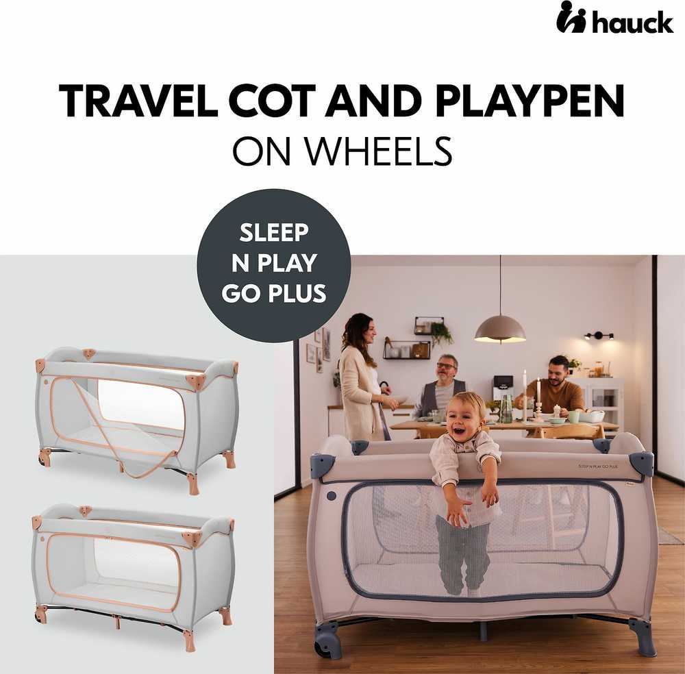 Lovytė turystyczne Hauck Dream N Play Plus Dusty Cork składane USZKODZONE
