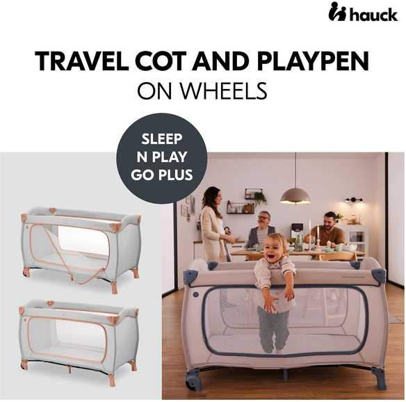 Lovytė turystyczne Hauck Dream N Play Plus Dusty Cork składane USZKODZONE