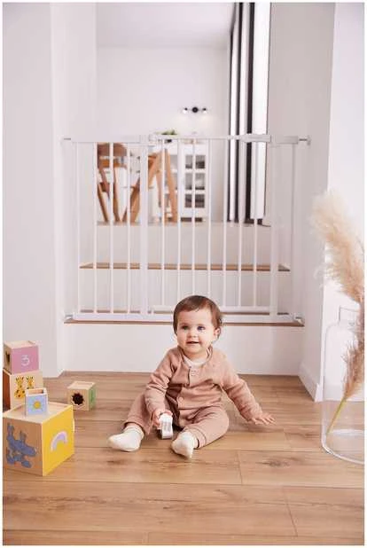 HAUCK apsauginių vartelių rinkinys su 9 cm prailginimu Open N Stop 2 , baltos spalvos, 597590
