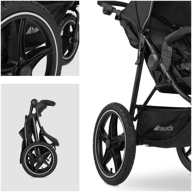 Hauck Runner 2 rattaat, Juodas