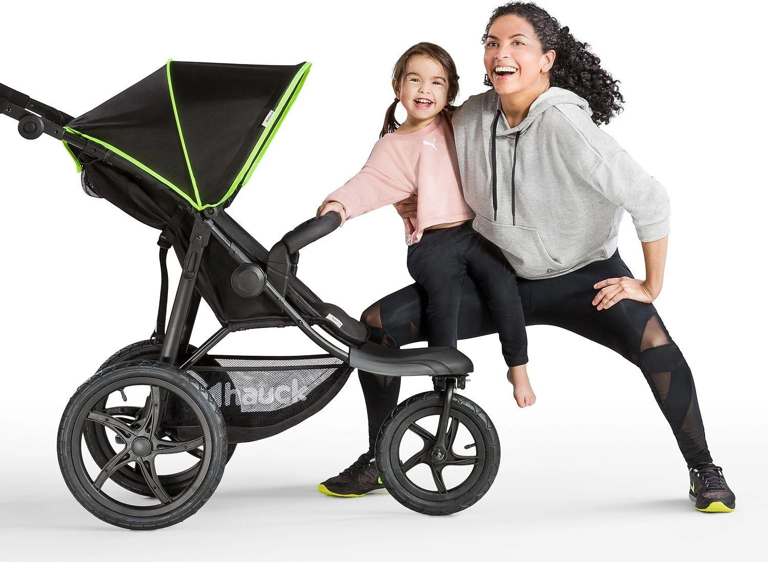 Hauck Runner Juodas/Neon Geltona