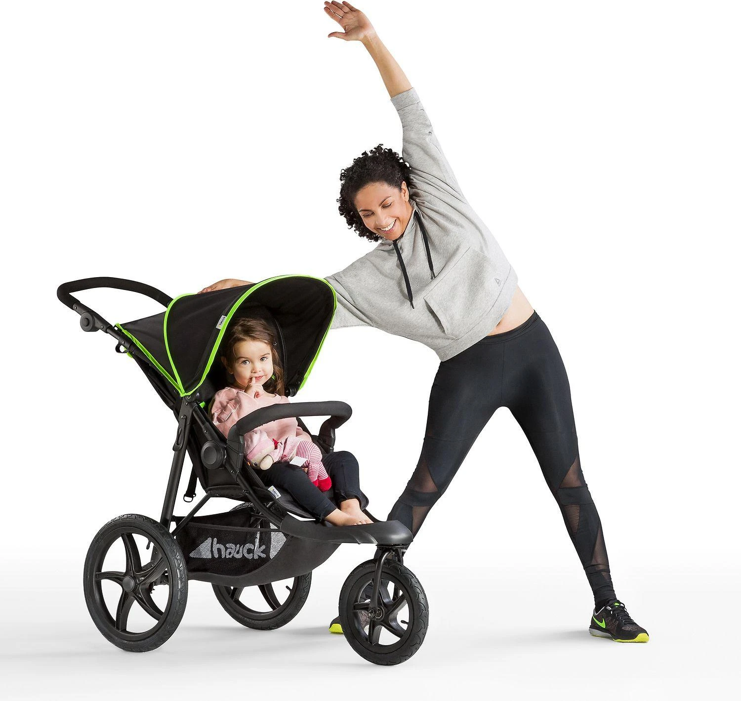 Hauck Runner Juodas/Neon Geltona
