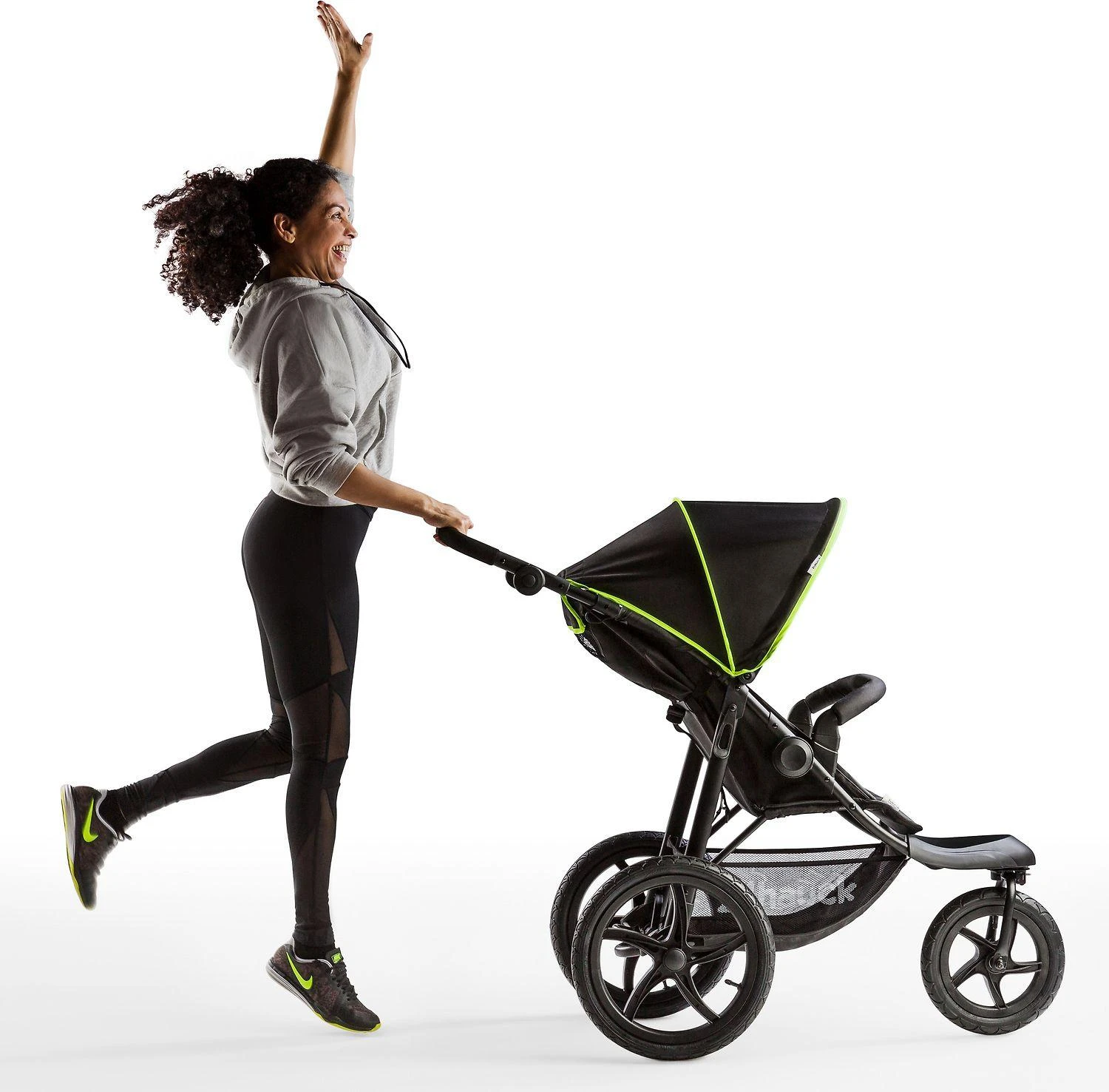 Hauck Runner Juodas/Neon Geltona