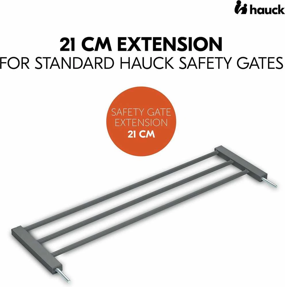 Hauck Safety Gate Extension 21 cm -turvaportin jatkopala, tummanharmaa