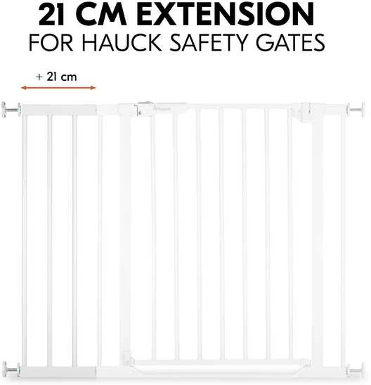 Hauck Safety Gate Extension 21 cm -turvaportin jatkopala, valkoinen