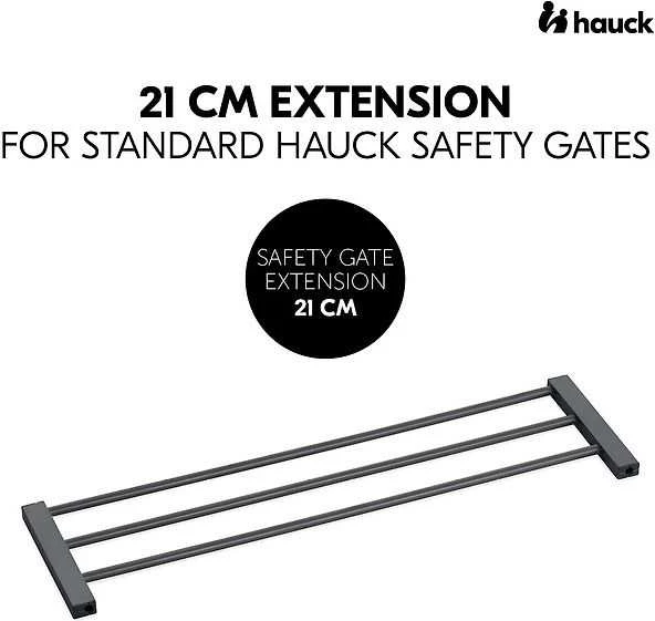 Hauck Safety Gate Extension 21 cm -turvaportin jatkopala, tummanharmaa
