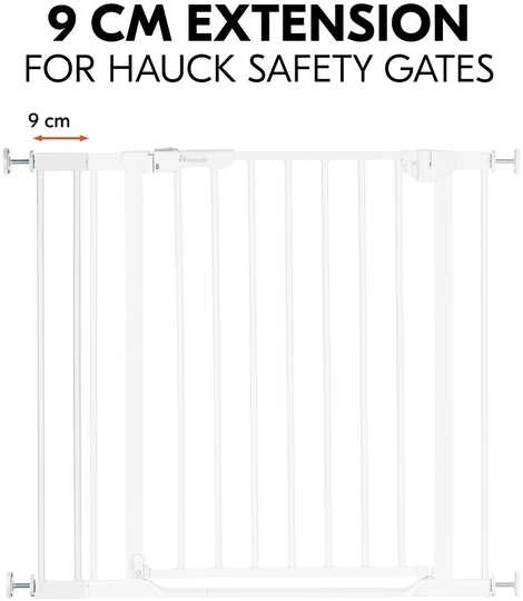 Hauck Safety Gate Extension 9 cm turvaportin jatkopala, valkoinen