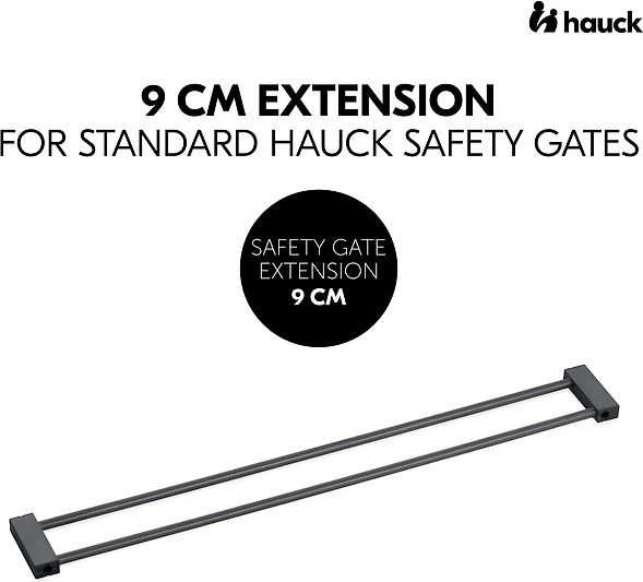 Hauck Safety Gate Extension 9 cm turvaportin jatkopala, tummanharmaa