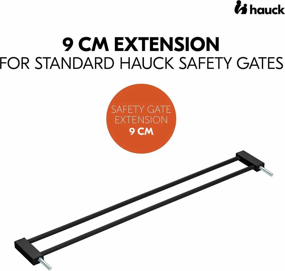 Hauck Safety Gate Extension 9 cm turvaportin jatkopala, musta