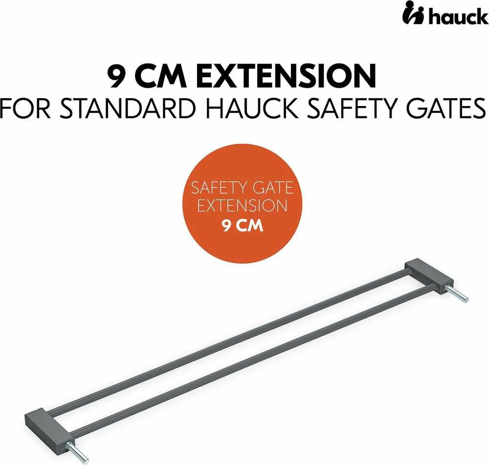 Hauck Safety Gate Extension 9 cm turvaportin jatkopala, tummanharmaa