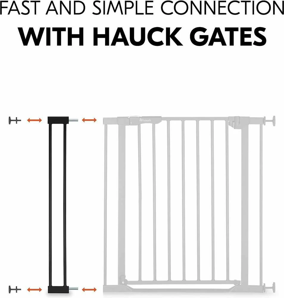 Hauck Safety Gate Extension 9 cm turvaportin jatkopala, musta