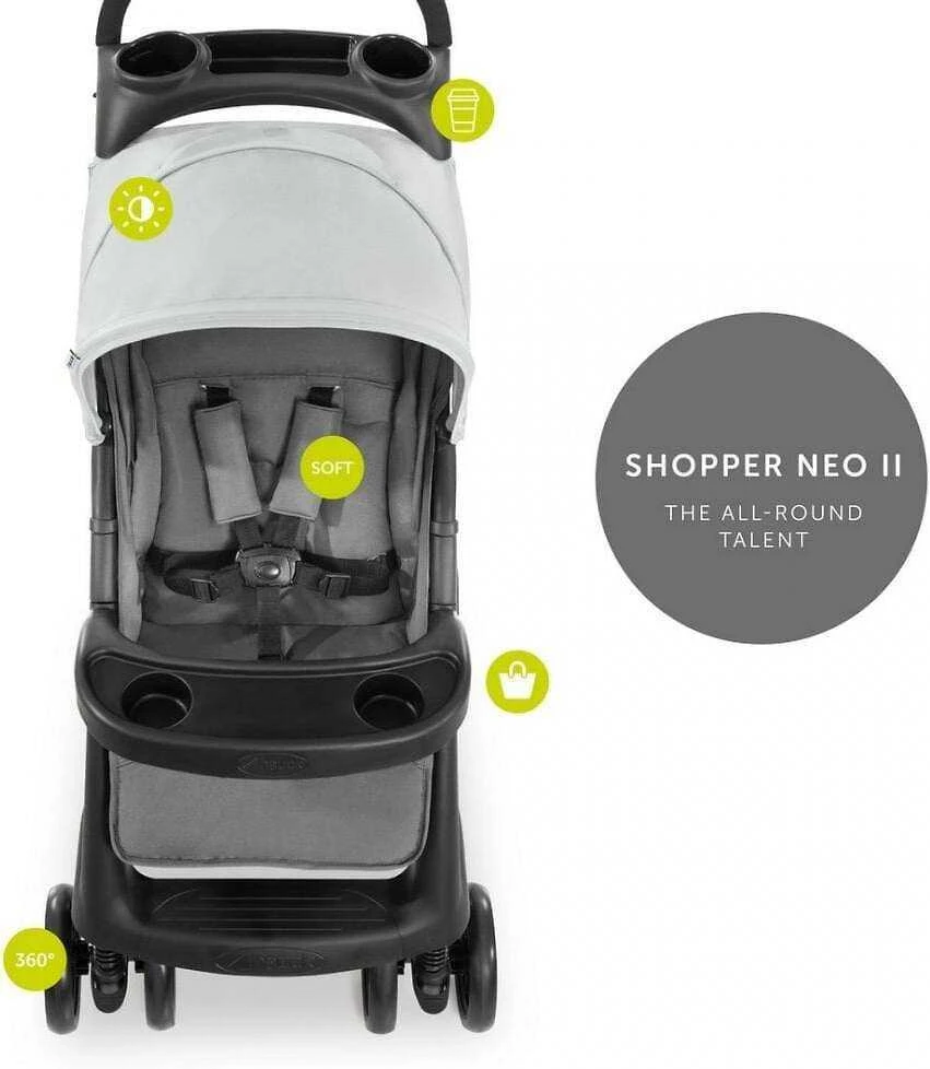 Hauck Shopper Neo II matkarattaat, Pilkas