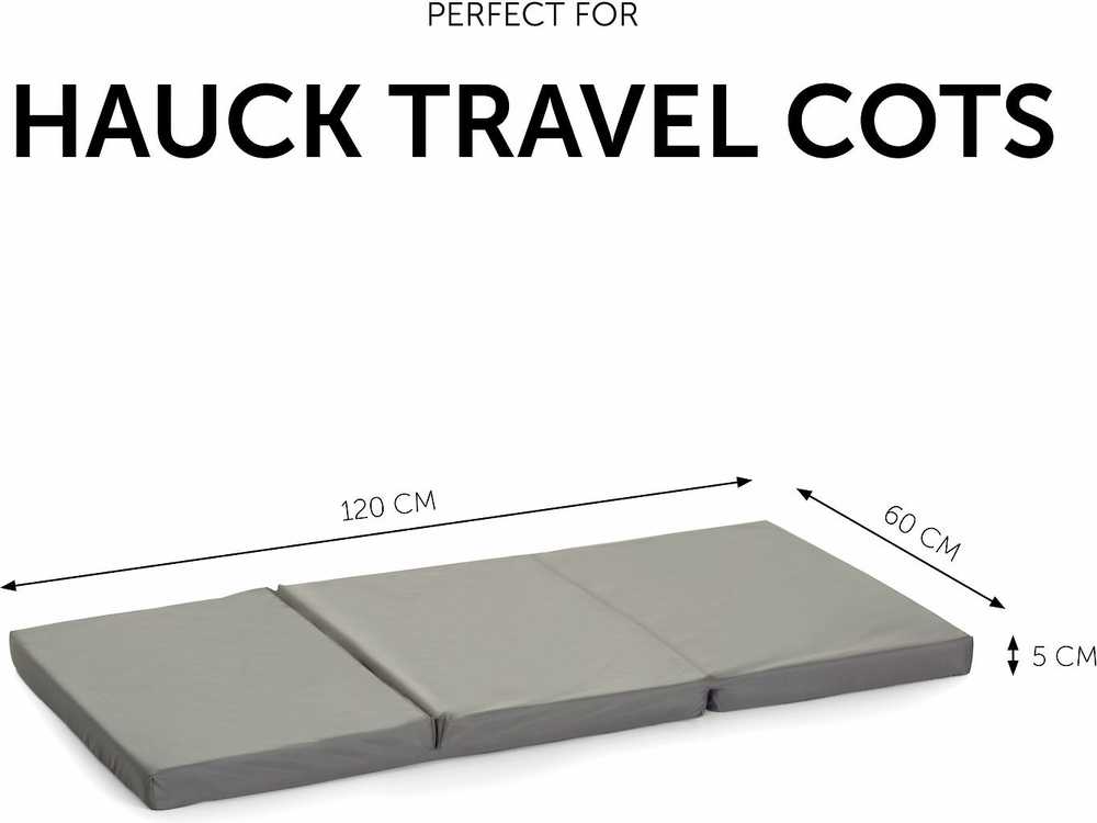 Hauck Sleeper patja, 60 x 120 cm, Pilkas