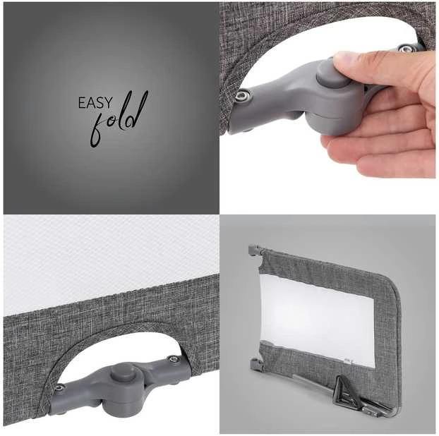 Hauck Sleep'n Safe Plus XL apsauginis barjeras, melanžinė pilka