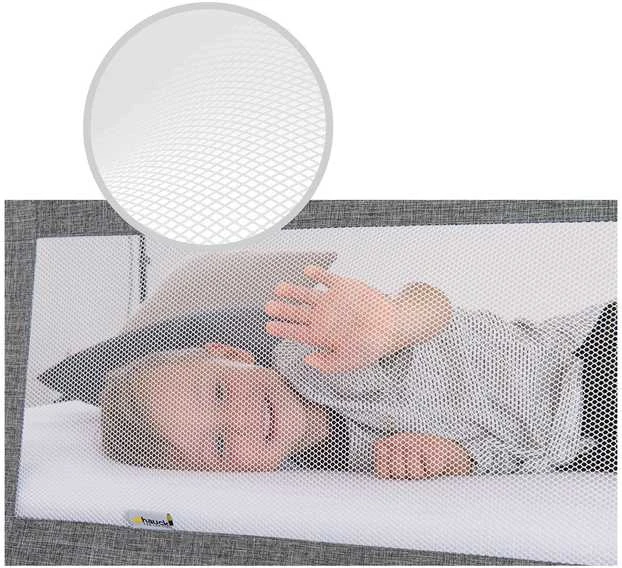 Hauck Sleep'n Safe Plus XL apsauginis barjeras, melanžinė pilka