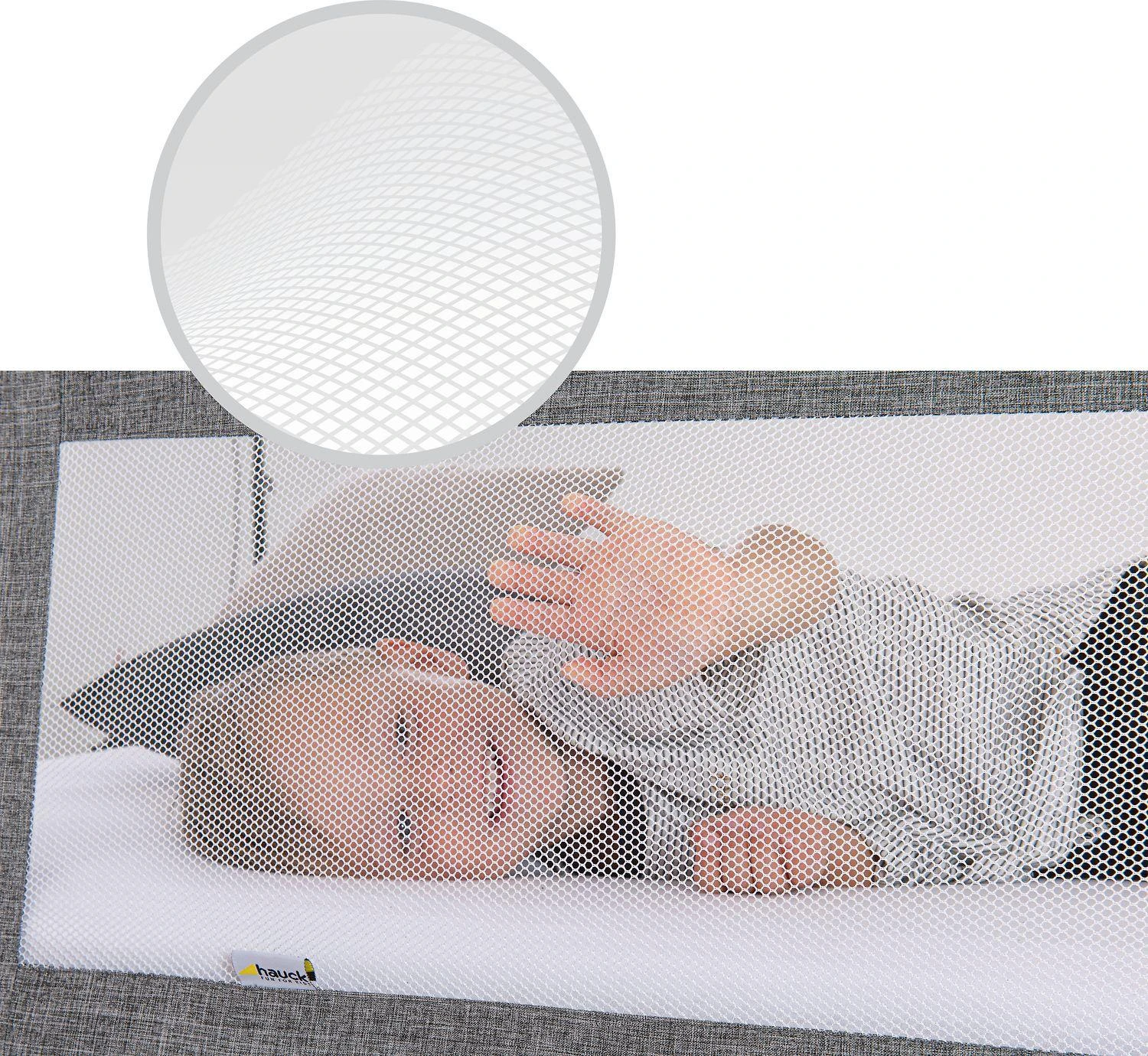 Hauck Sleep'n Safe Plus XL apsauginis barjeras, melanžinė pilka
