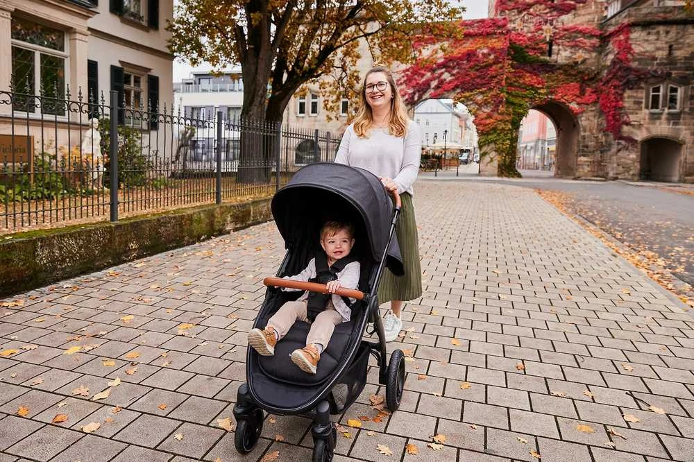 Hauck Uptown Juodas vežimėlis, Melange-Juodas