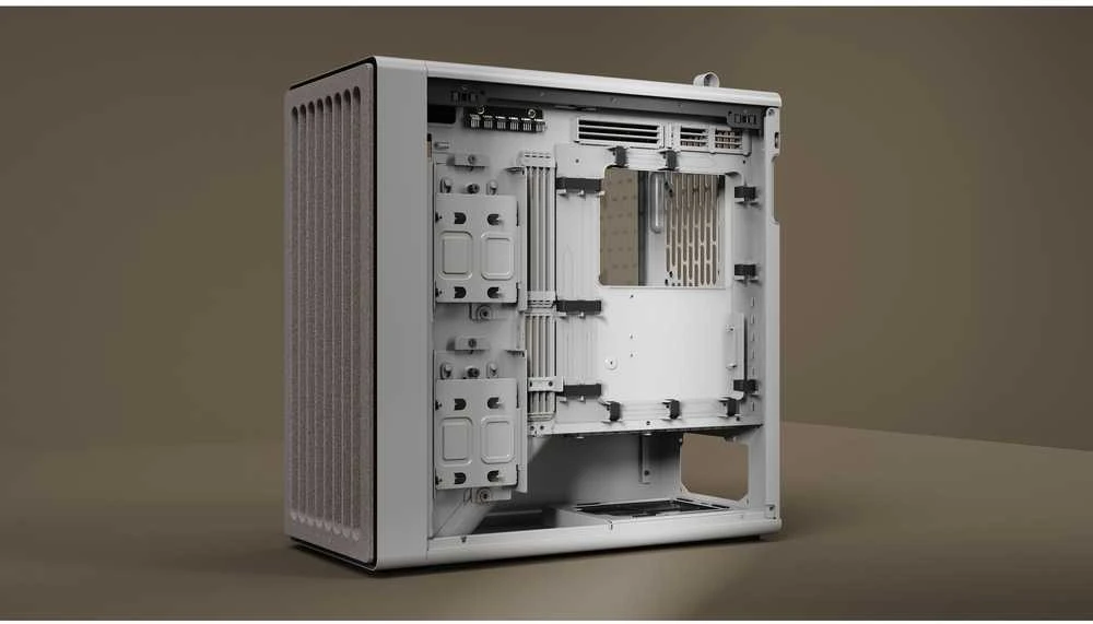 HAVN BF 360 Flow kompiuterio korpusas, Midi bokštas, E-ATX, grūdintas stiklas – Baltas