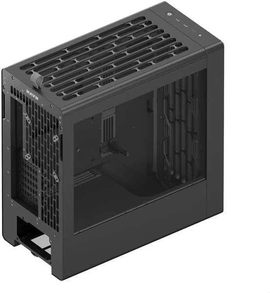 HAVN BF 360 kompiuterio korpusas, Midi bokštas, E-ATX, grūdintas stiklas – Juodas