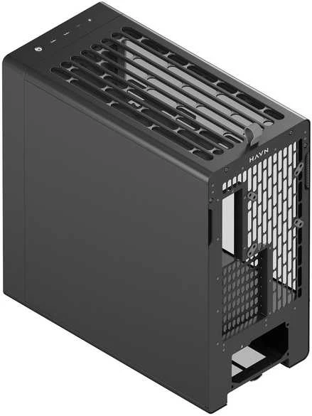 HAVN BF 360 kompiuterio korpusas, Midi bokštas, E-ATX, grūdintas stiklas – Juodas