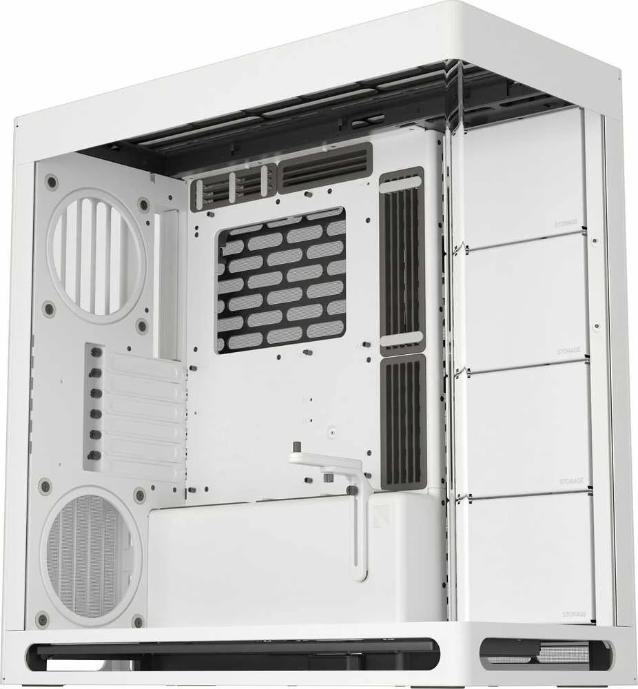 HAVN HS 420 PC-kompiuterio korpusas, Midi-Tower, E-ATX, Tempered Glass – baltos spalvos