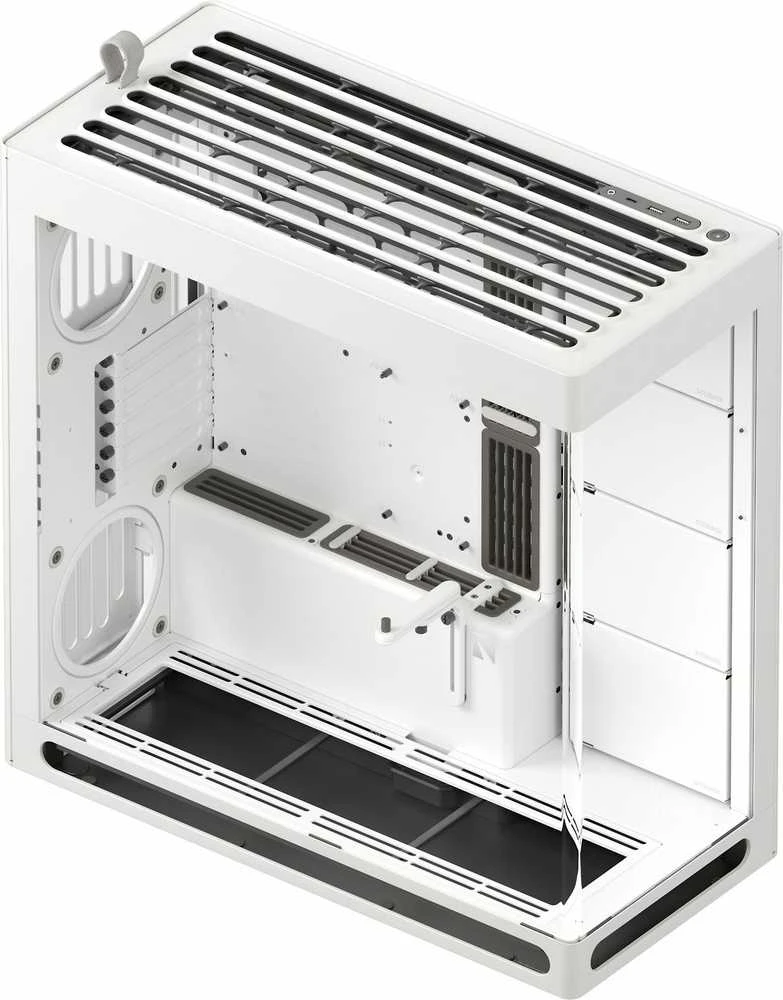 HAVN HS 420 PC-kompiuterio korpusas, Midi-Tower, E-ATX, Tempered Glass – baltos spalvos