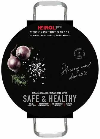 Heirol Steely Classic Triple puodas, 24 cm / 5,5 L