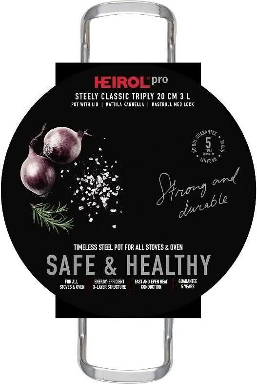 Heirol Steely Classic Triple puodas, 20 cm/3 L