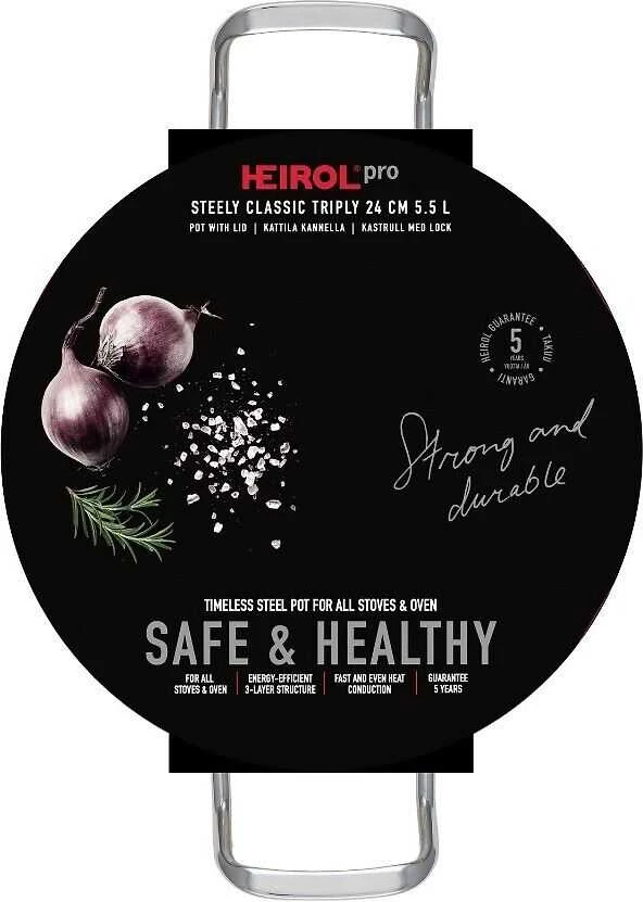 Heirol Steely Classic Triple puodas, 24 cm / 5,5 L