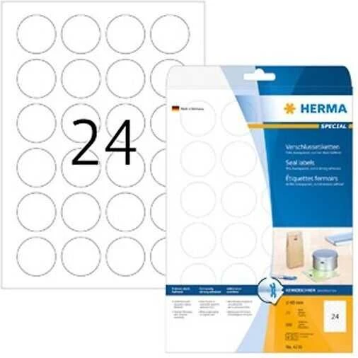 HERMA 4236 lipni etiketė Permatomas Apskritimas Ilgalaikis 600 vnt