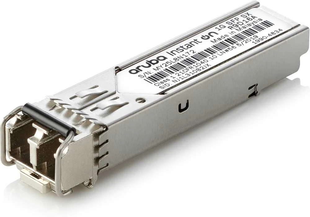 Šakotuvas Hewlett Packard (HP) Carruzzo HPE Aruba Networking Networking Instant On 1G SFP LC SX 500m OM2 MMF Transceiver tinklo siųstuvų-imtuvų modulis