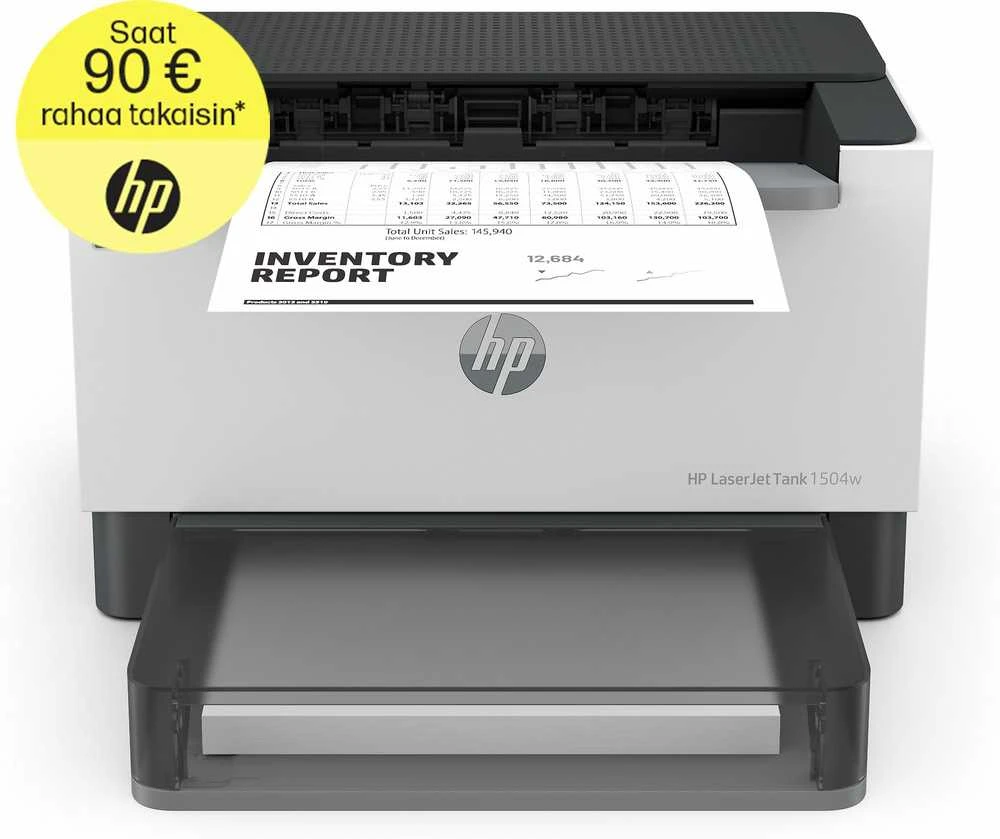 Hewlett Packard (HP) HP LaserJet Tank 1504w Spausdintuvas - A4 Mono lazerinis, Print, Wifi, 23ppm, 250-2500 pages per mėnesį (pakeičia Neverstop)