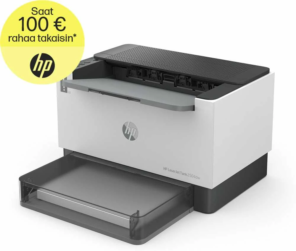 Hewlett Packard (HP) HP LaserJet Tank 2504dw Spausdintuvas - A4 Mono lazerinis, Print, Auto-Duplex, LAN, WiFi, 23ppm, 250-2500 pages per month (replaces Neverstop)