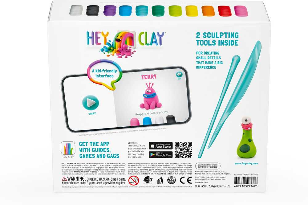 HEY CLAY Modeliuojantys molio monstras