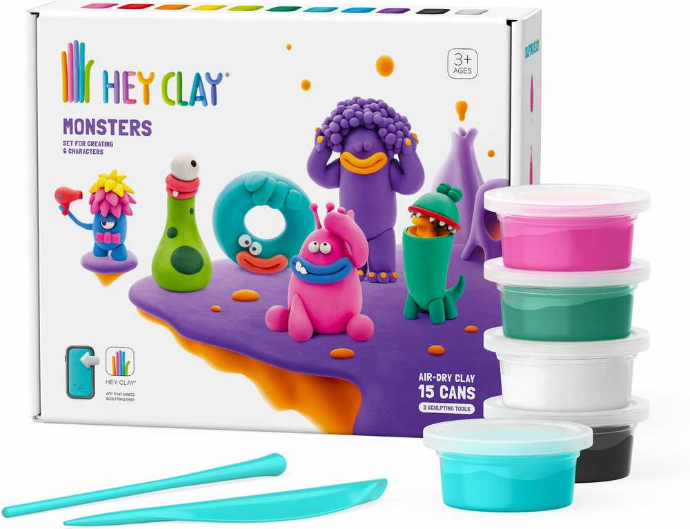 HEY CLAY Modeliuojantys molio monstras