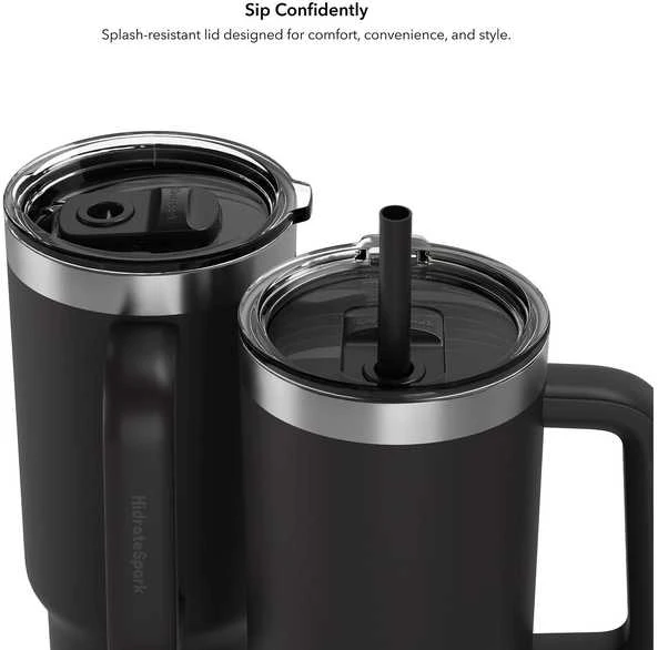 Gertuvė HidrateSpark PRO 2 stiklinė, 887 ml, juoda
