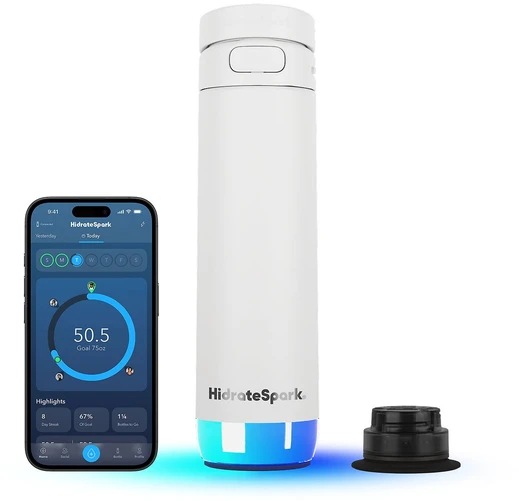 HidrateSpark PRO 2 älyjuomapullo, 0,62 l, valkoinen